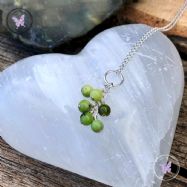 Chrysoprase Cluster May Birthstone Necklace